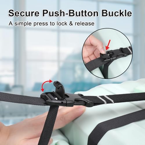 Vigorport Luggage Connector Straps for Suitcase, Add A Bag Suitcase Belt - size: Medium-Cam Buckle