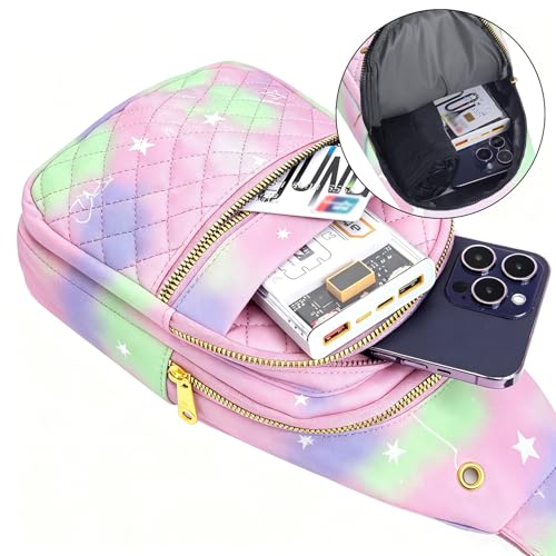 Aisijimo Small Sling Bag For Women Men Casual Crossbody Sling Backpack - color: 8003s-pgreen