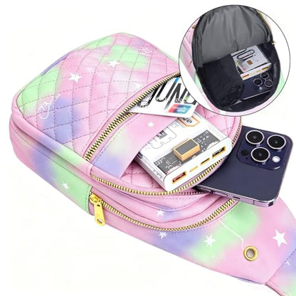 Aisijimo Small Sling Bag For Women Men Casual Crossbody Sling Backpack - color: 8003s-pgreen