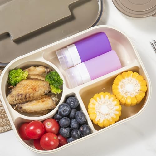 MICEBAY 2 oz Condiment Squeeze Bottles, Leakproof Salad Dressing Container - color: Purple, size: 2 OZ