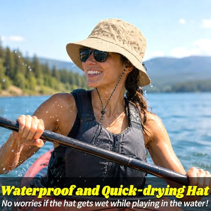 NPQQUAN Sun Bucket Hats for Woman Men Lightweight Sun Hat Packable Foldable - color: Brick Red