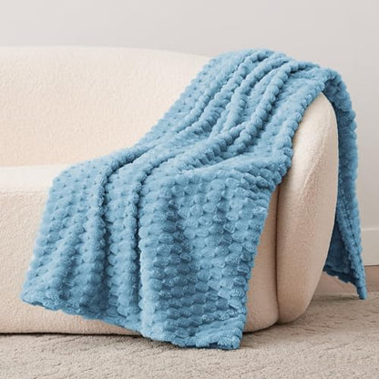 EXQ Home Turtle Shell Twin Size Throw Blanket Blue for Couch & Sofa - color: Blue, size: Twin