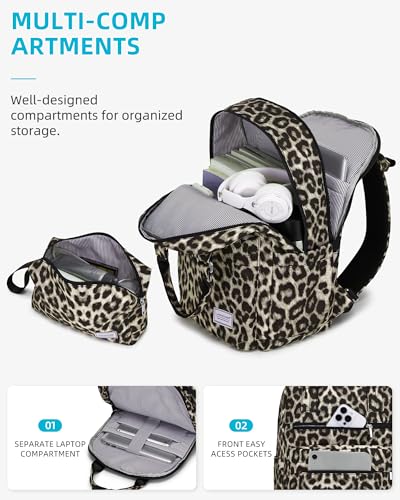 LARVENDER Expandable Carry on Luggage Sets 3 Piece Suitcases Set, Cheetah - color: Cheetah-20BP, size: 3 piece set(BP/TB/20)