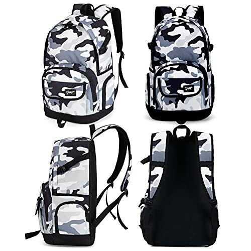 rickyh style School Backpack Travel Bag for Men & Women Lightweight College - color: 04camouflage White