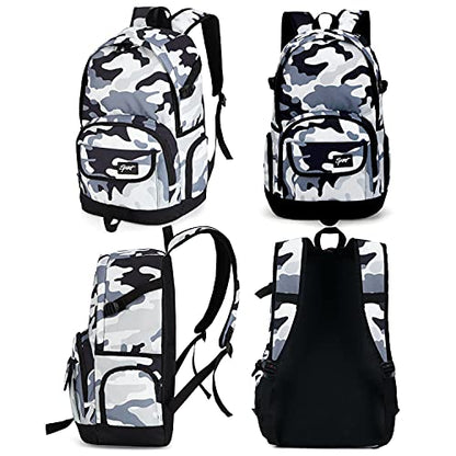 rickyh style School Backpack Travel Bag for Men & Women Lightweight College - color: 04camouflage White
