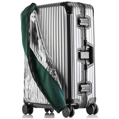 Transparent PVC Suitcase Cover, No Disassembly Required Clear Luggage Protector Suitcase Cover - color: Geen, size: 22