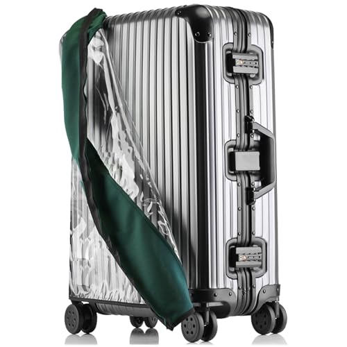 Transparent PVC Suitcase Cover, No Disassembly Required Clear Luggage Protector Suitcase Cover - color: Geen, size: 22