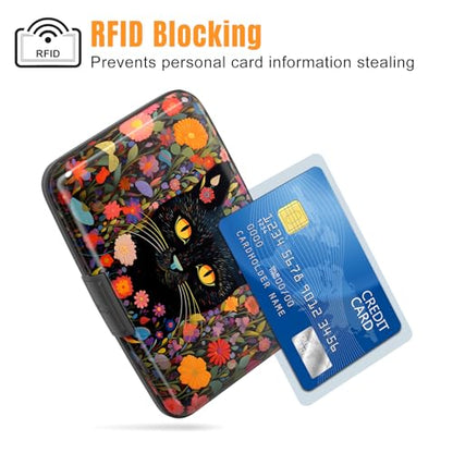 Rimilak Aluminuml Credit Card Holder,Flowers Cat - color: Flowers Cat