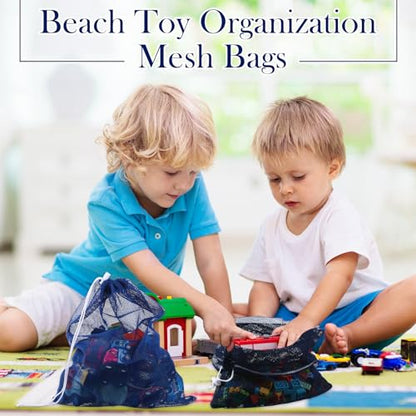 Frienda 6 Pack Mesh Drawstring Bags 11x15 Inch for Toys - color: Blue