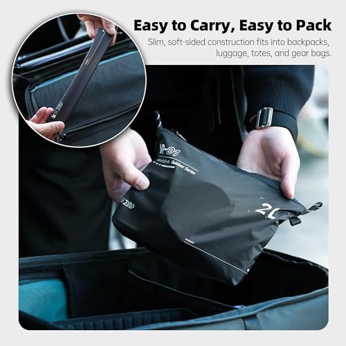 AMBITFUL AP-01 Water-Resistant Organizer Pouch, 17.7''x12.9'',13L,Black - size: XL（13L）
