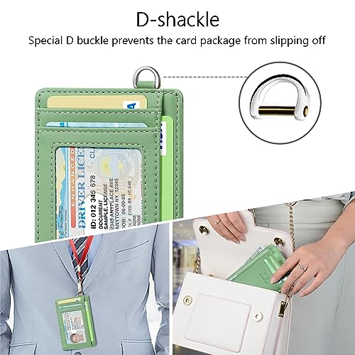FurArt Slim Minimalist Wallet RFID Credit Card Holder for Men - color: Mint Green