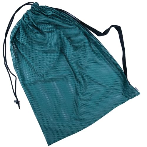 Golberg Mesh Bag - 18 x 24 Inches with Shoulder Strap – Use for Laundry, Beach Days, & Even Camping (Hunter Green) - color: Hunter Green, size: 18 X 24", style: With Strap