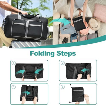 Dimayar 115L Foldable Duffle Bag, Travel & Weekend, Extended Trips - color: Black, size: 115L