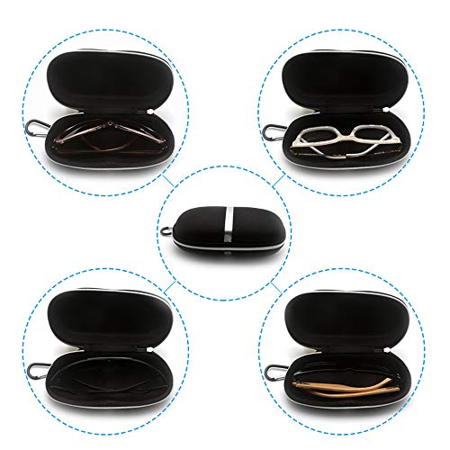 Sunglasses Case,Large Waterproof Eyeglasses Case Hard for Adults & Kids - color: Black2