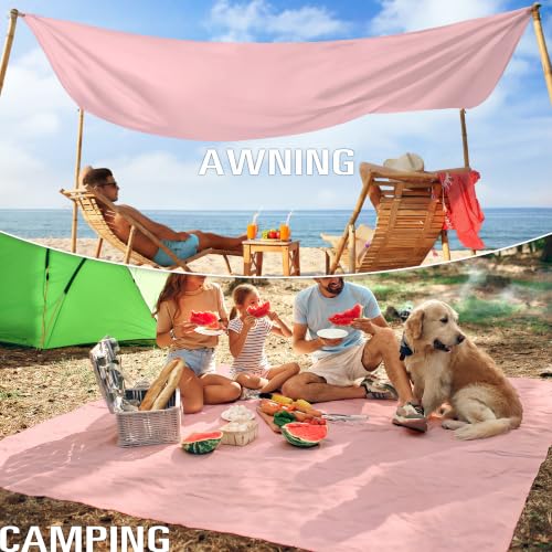 Beach Blanket Sandproof Waterproof Oversized 78"x81"/10'x9' Compact mat - color: Pink, size: 10'×9'