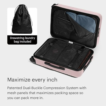 Away The Carry-On Luggage, 22-inch Lightweight Hardside Spinner Suitcase - color: Blush Pink