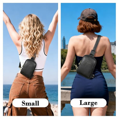 INICAT Small Crossbody Bags for Women, Mini Travel Sling Purse - color: Black Solid, size: Small