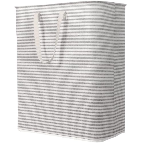 Lifewit 125L Large Collapsible Laundry Basket with Extended Handles, Grey - color: Grey, size: 125L