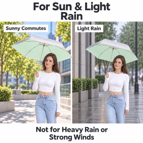 Mini Umbrella for Purse, UPF 50, Manual - color: Light Yellow