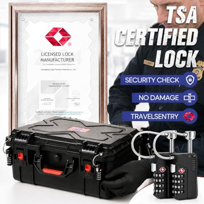 Kinghardcase Gun Case Lock, 4 Digit Combination TSA Luggage Padlock, 2 Pack