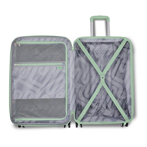 American Tourister Stratum 3.0 Carry-On Spinner, Airline Approved, Durable Hardside Luggage, Expands 1.5", RightHeight™ Adjustable Handle, Surreal Green - color: Surreal Green, size: Carry-On