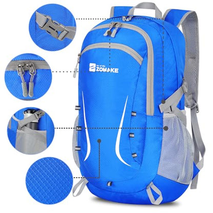 ZOMAKE Lightweight Packable Backpack 35L, Foldable Backpacks Water Resistant Collapsible Light Daypack for Hiking(Dark Blue) - color: Dark Blue B, size: 35L