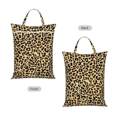 Leopard Travel Laundry Bag Washable Dirty Clothes Bag for Gym - color: Leopard