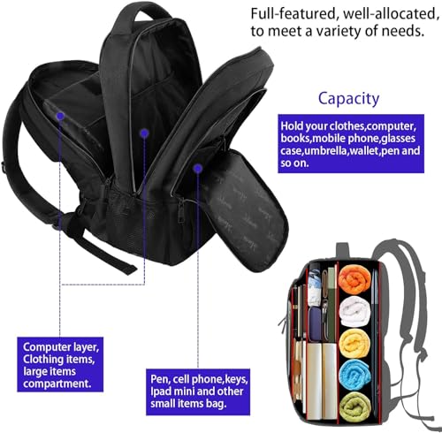 MATEIN 18 Inch Laptop Backpack, Extra Large TSA Friendly Laptop Travel Bag - color: Deep Black, size: 18 Inch