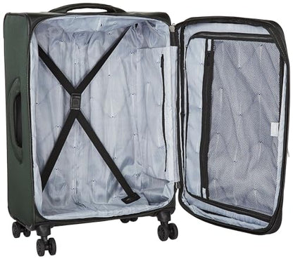 DELSEY PARIS Sky Max 2.0 Softside Expandable Luggage with Spinner Wheels, Green, Carry-on 21 Inch - color: Green, size: Carry-on, 21 Inch