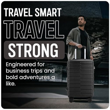 IZOD Romeo 20 Inch Carry-On Expandable Hardside Luggage, Black - color: Black, size: 20" Carry on