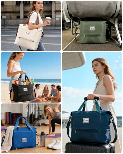 Foldable Travel Bag,Travel Duffle Bag,Foldable Duffle Bag for Travel - color: Black