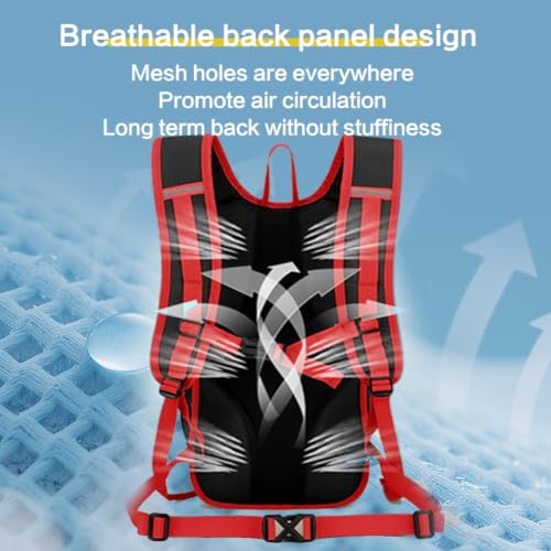 15L Hiking Backpack Small Travel Camping Packable for Men Women，Red - color: Red