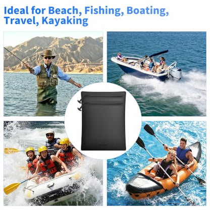 HONTOM IPX8 Waterproof Boat Document Holder with 2-Pockets, 15.3"x11.8"