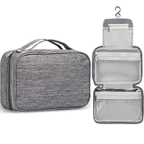 Etercycle Toiletry Bag for Women Men, Waterproof Hanging Toiletry Bags - color: Gray