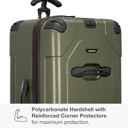 Traveler's Choice Maxporter II Polycarbonate Hardside Trunk with Spinner Wheels, Green, 31-Inch Large Trunk - color: Dark Green, size: 31-inch Large Trunk