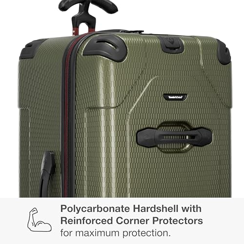 Traveler's Choice Maxporter II Polycarbonate Hardside Trunk with Spinner Wheels, Green, 31-Inch Large Trunk - color: Dark Green, size: 31-inch Large Trunk