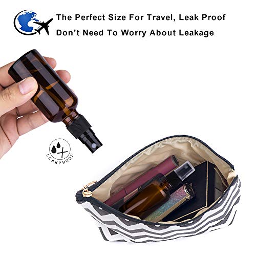 2oz Amber Glass Spray Bottles for Essential Oils, 9 Pack - color: Amber-9 Pack