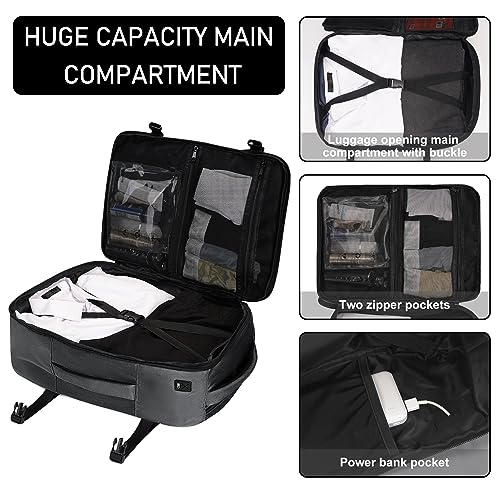 ECOHUB Travel Backpack 18x14x8 Frontier Airlines Personal Item Bag Ash Grey - color: Grey, size: 18 inch