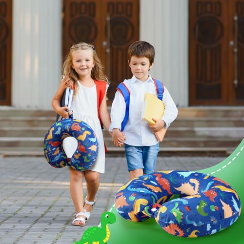 Gilprop 2 Pcs Dinosaur Neck Pillow for Travel with Sleep Eye Mask - style: Dinosaur
