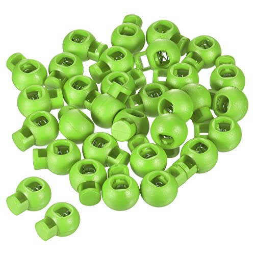 PATIKIL 30Pack Cord Locks Ball Spring Toggle Stopper Mustard Green - color: Mustard Green