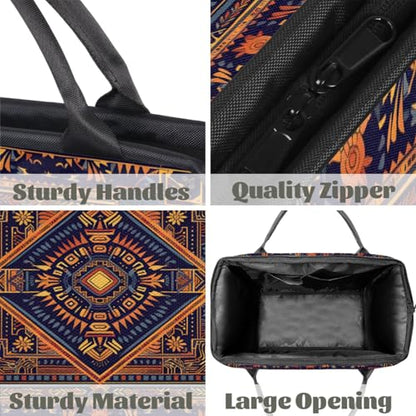 Carpet Pattern Weekender Overnight Bag for Women Travel Gym Sport - color: D 005