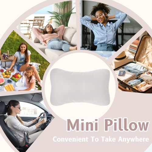 vocheer Small Pillow with Removable Cover, 11"x 7" Tiny Travel Pillow 1PC - color: Dove-1pc