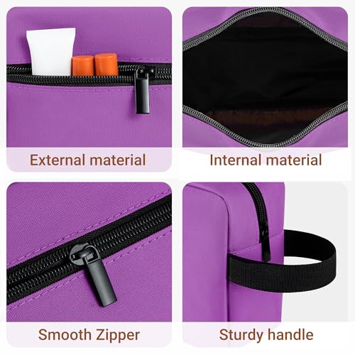 Elviros Hanging Toiletry Bag, Lightweight Dopp Kit, Small, Grape Purple - color: Grape Purple, size: Small