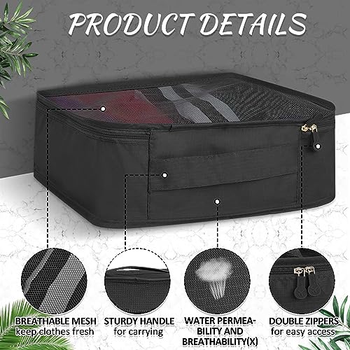 Silkfly 12 Pcs Packing Cubes for Travel,XL, L, M,Classic,Black - color: Black, size: XL, L, M, style: Classic