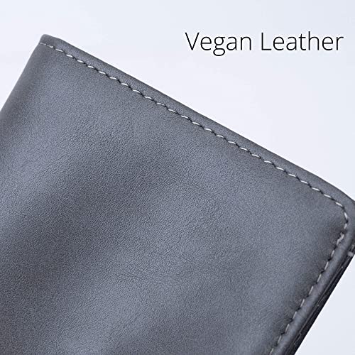 Alldaily Small RFID Wallet for Women Slim Compact Bifold Pocket Ladies Travel Mini Purse (Grey) - color: Grey