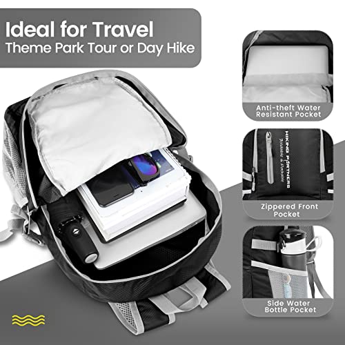 ZOMAKE Lightweight Packable Backpack, Water Resistant Foldable Daypack 35L - color: Black, size: 35L
