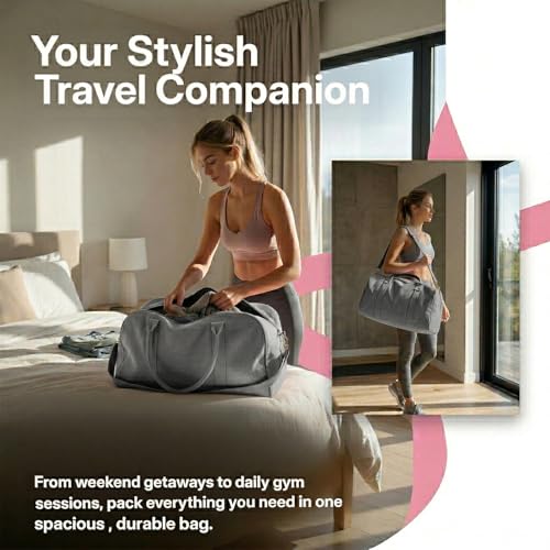 Travel Bag 45L Grey for Airplane Carry On - color: grey