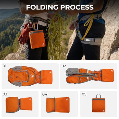 14L Small Hiking Backpack, Packable Travel Daypack for Men Women - color: Orange