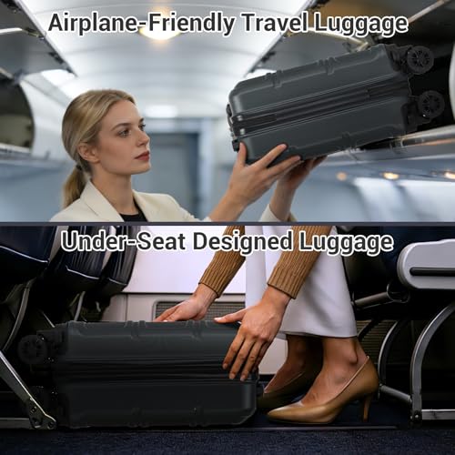 Kono 15'' Underseat Carry On Luggage Airline Approved Lightweight - color: Grey, size: 15-inch underseat