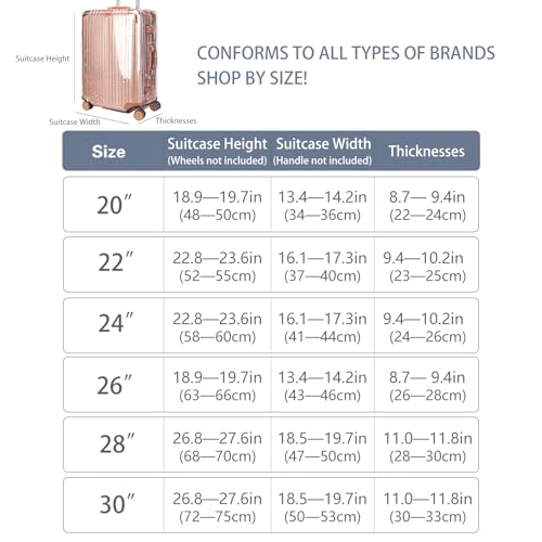 Veki Clear Suitcase Cover PVC Protector - color: Full enclosure, size: 22inch